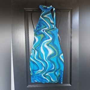 Medium Blue Halter Dress